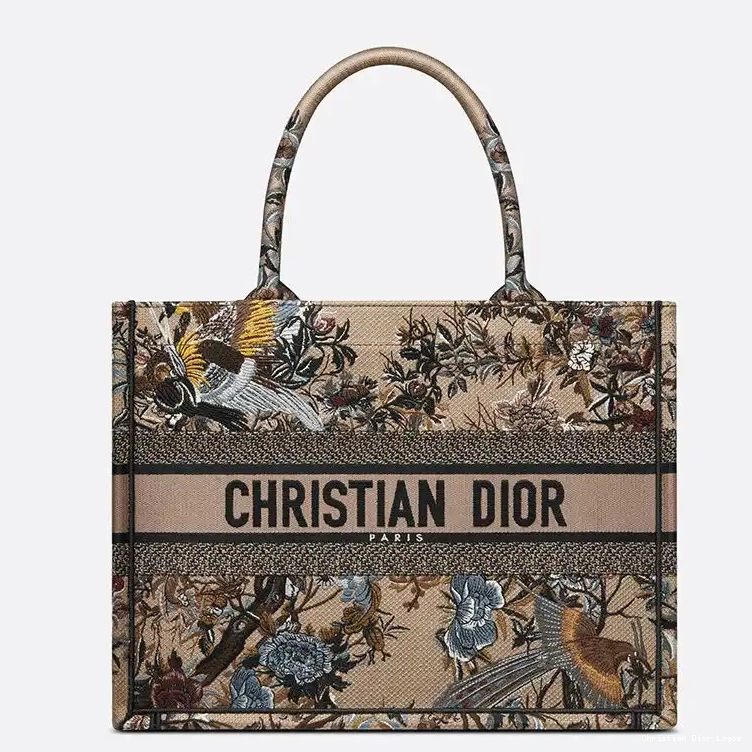Tote Dior Canvas Beige Motif d'Hiver Jardin Book 0515 Luxury